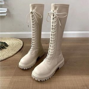 SHEIN BOOTS WITH BACK ZIPPER